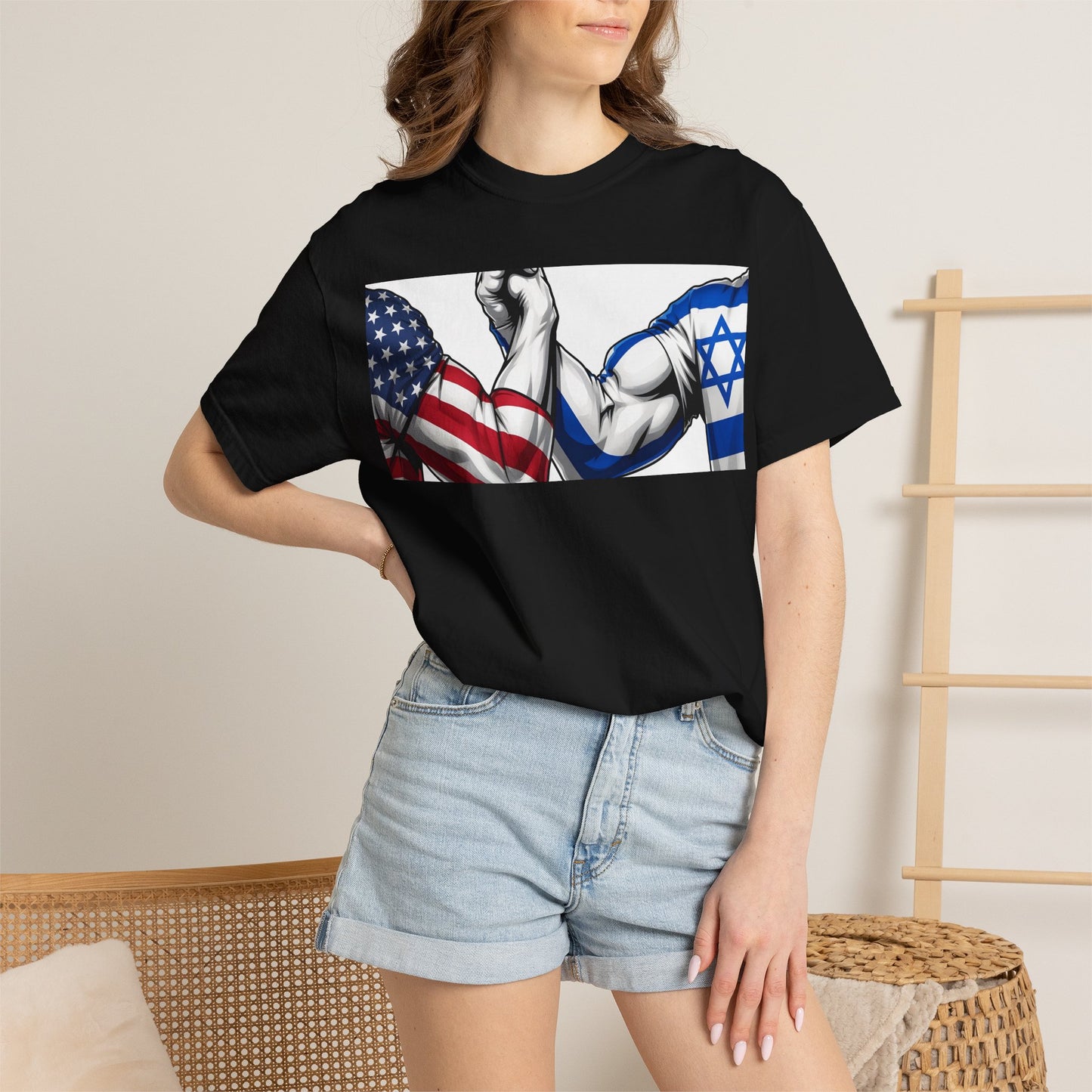 Epic USA-Israel handshake unity t-shirt | ביחד ננצח