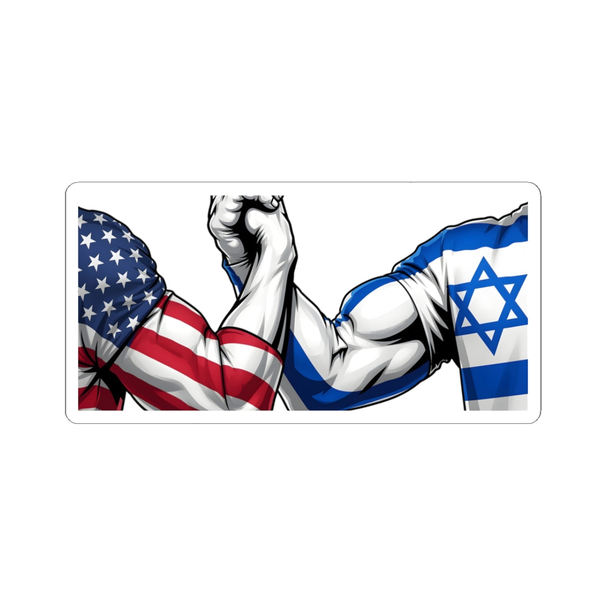 Epic USA-Israel handshake sticker | ביחד ננצח