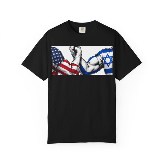 Epic USA-Israel handshake unity t-shirt | ביחד ננצח