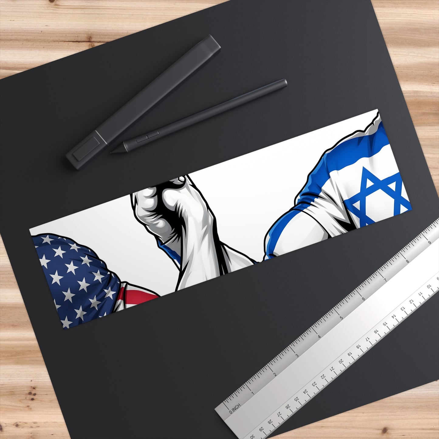 Epic USA-Israel handshake bumper sticker | ביחד ננצח