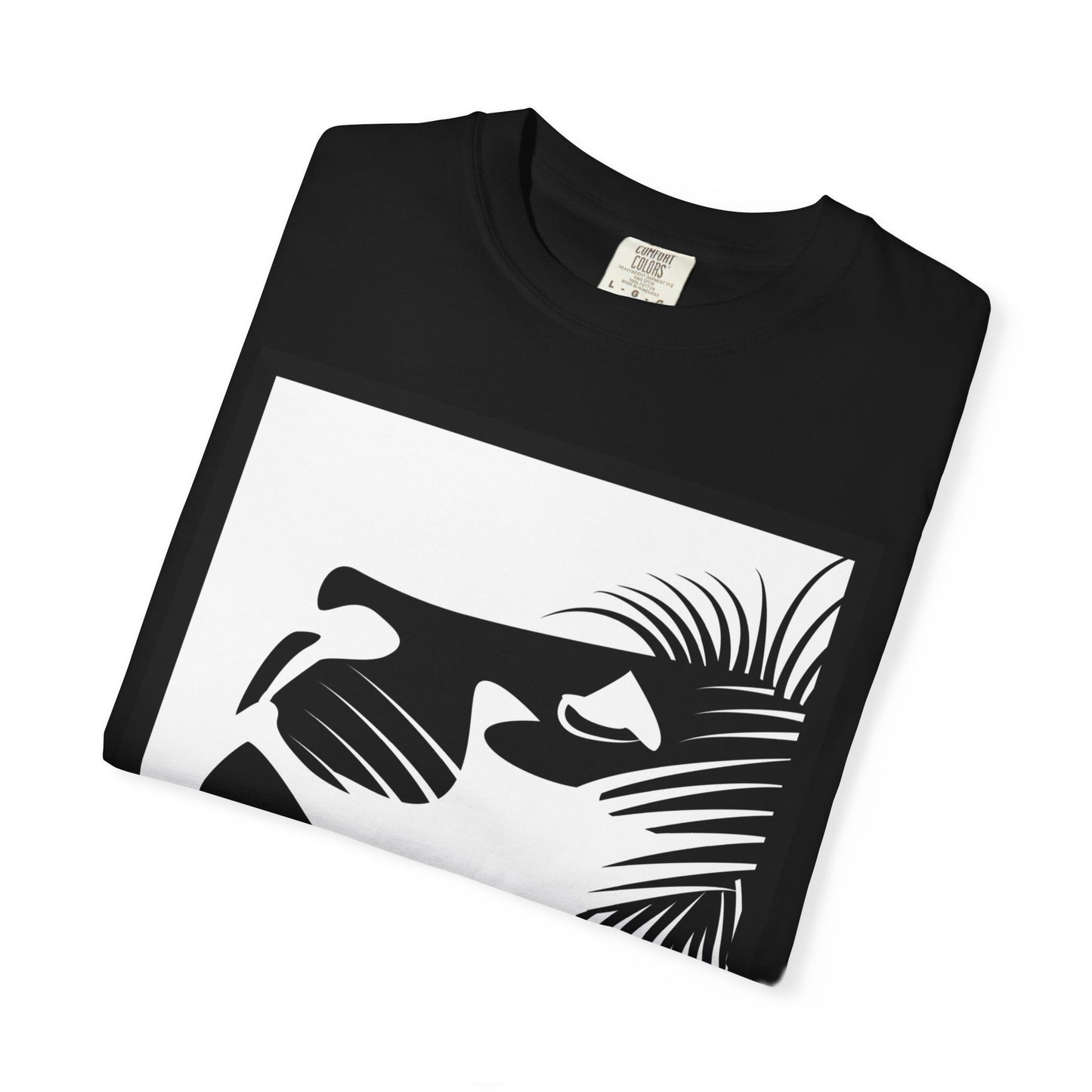 White on black Chazak v'Amatz | Hebrew Text Graphic Tee